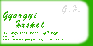 gyorgyi haspel business card